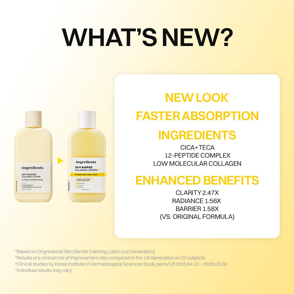ongredients Skin Barrier Calming Lotion Barrier Care & Boost Glow
