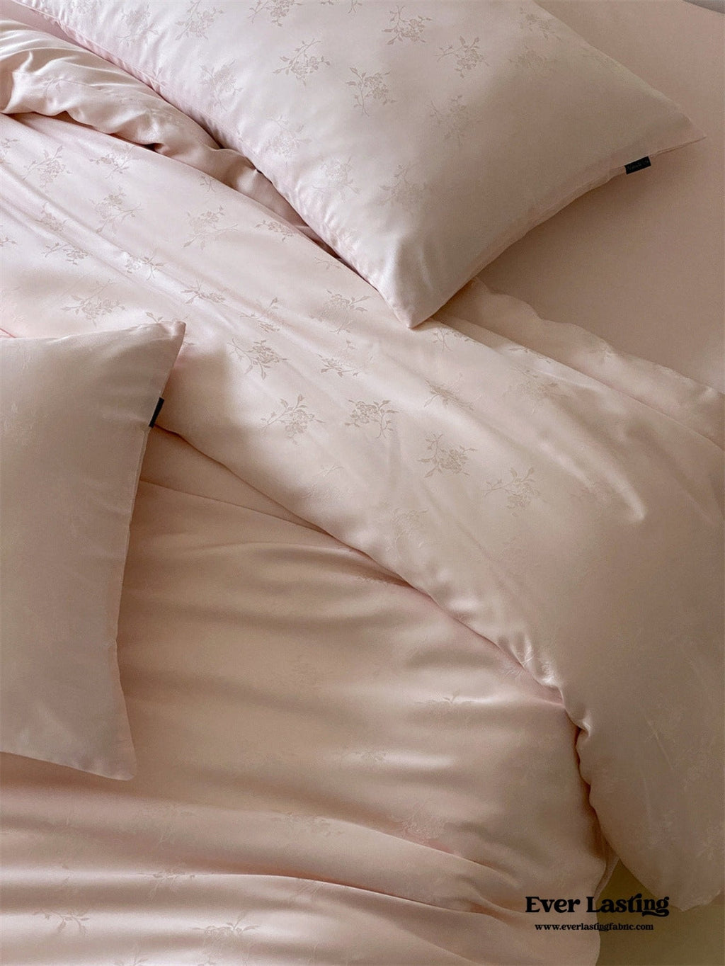 Grace Silky Floral Luxury Bedding Set / Pink
