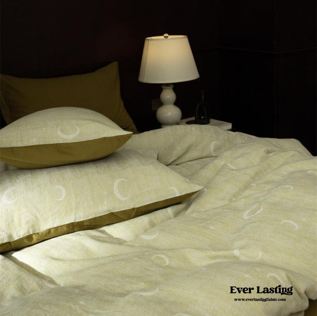 Lucien Silky Vintage Jacquard Bedding Set / Green
