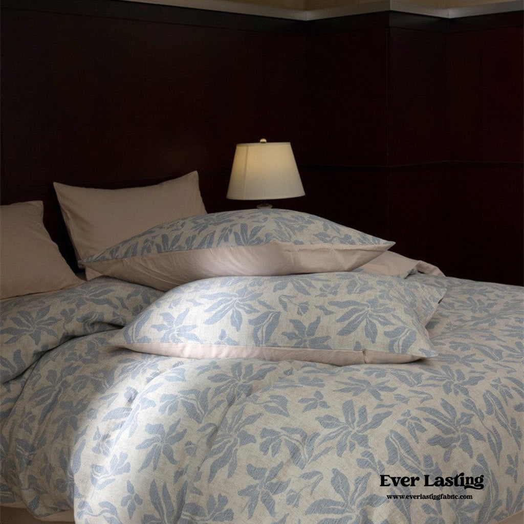 Lucien Silky Vintage Jacquard Bedding Set / Green