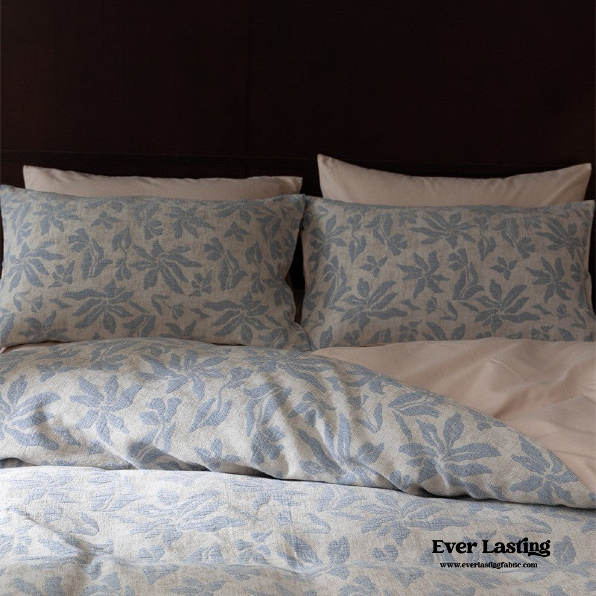 Lucien Silky Vintage Jacquard Bedding Set / Green